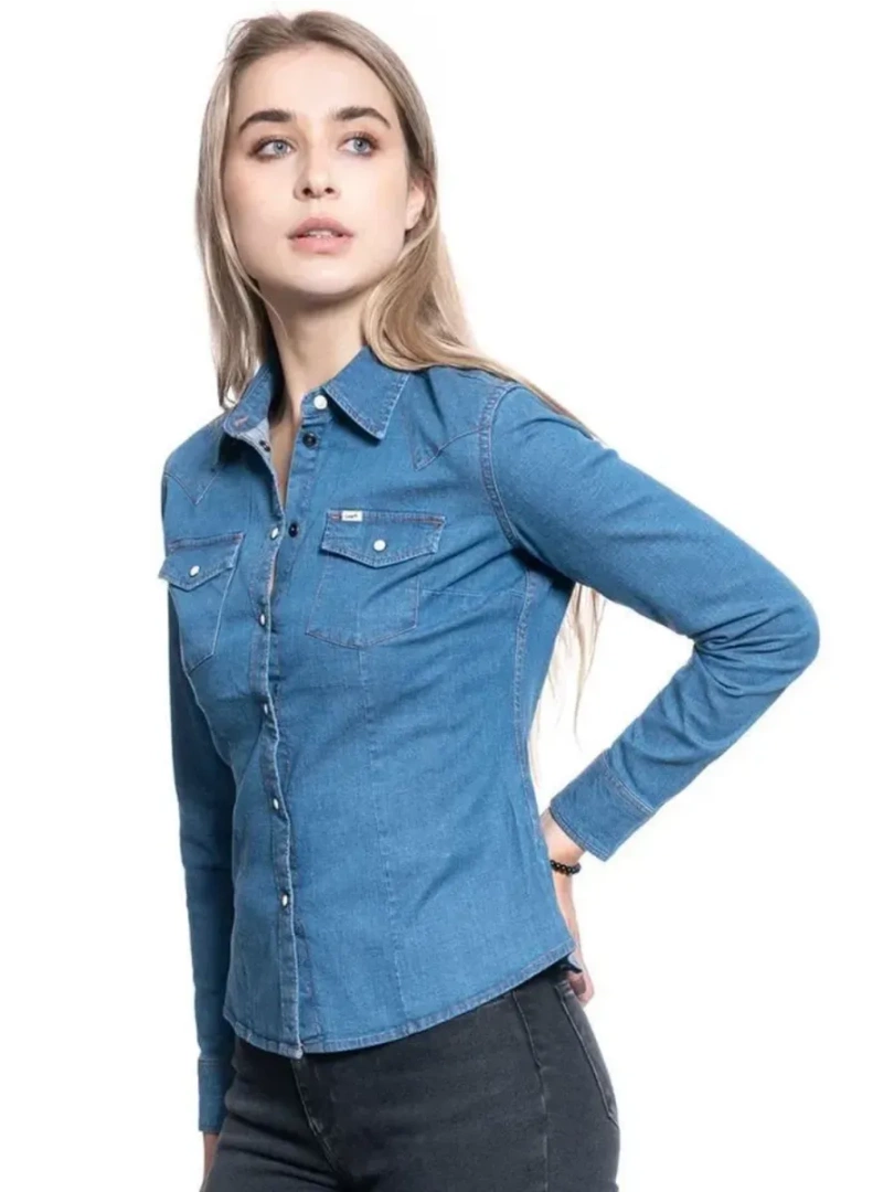 Рубашка Lee с длинным рукавом SLIM WESTERN SHIRT BLUEPRINT