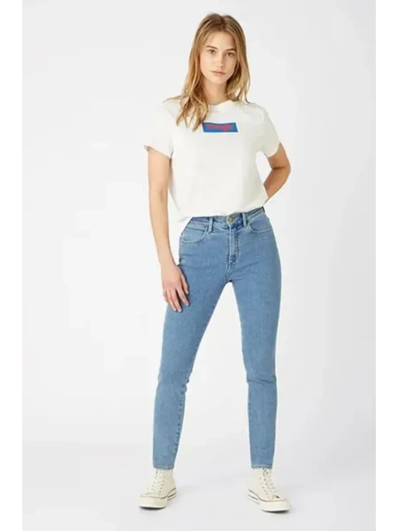 Джинсы женские Wrangler High Rise Skinny Static Stone